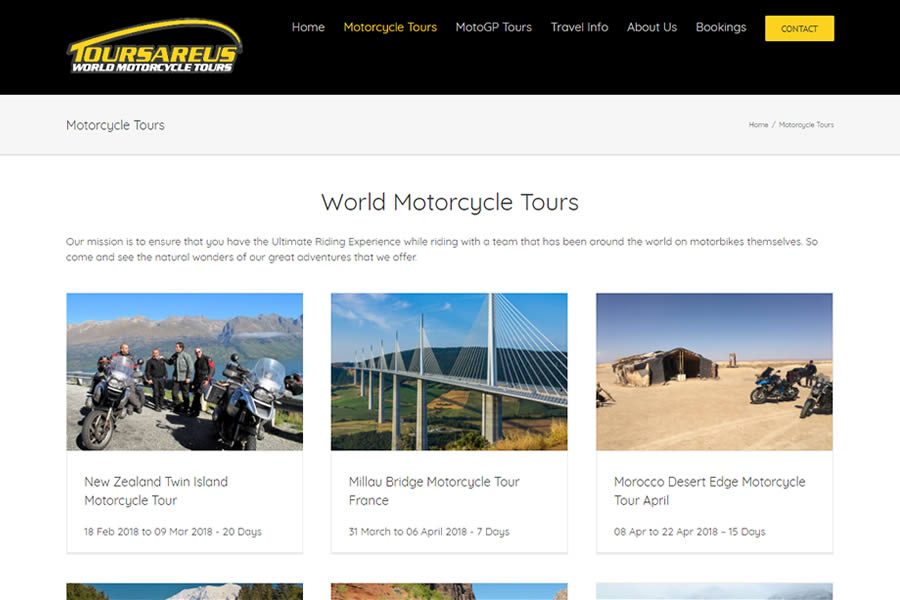 World Motorcycling tours