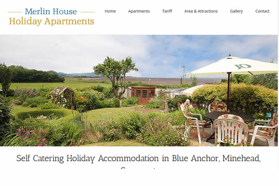 Holiday accommodation website design in Somerset