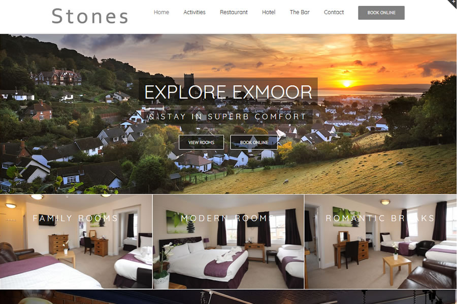 Hotel website designers in Minehead, Somerset