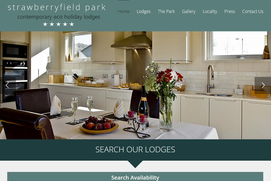 5 Star Platinum Holiday Lodge Website Design in Somerset