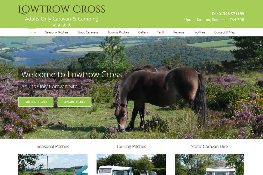 Lowtrow Cross Caravan Park website Designers