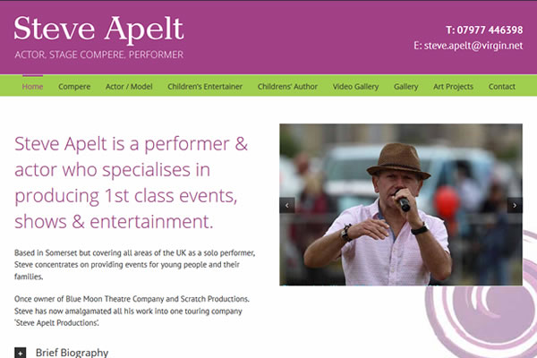 Website Designers for Actors and Entertainers in Somerset