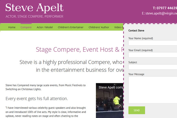 Website Designers for Actors and Entertainers in Somerset